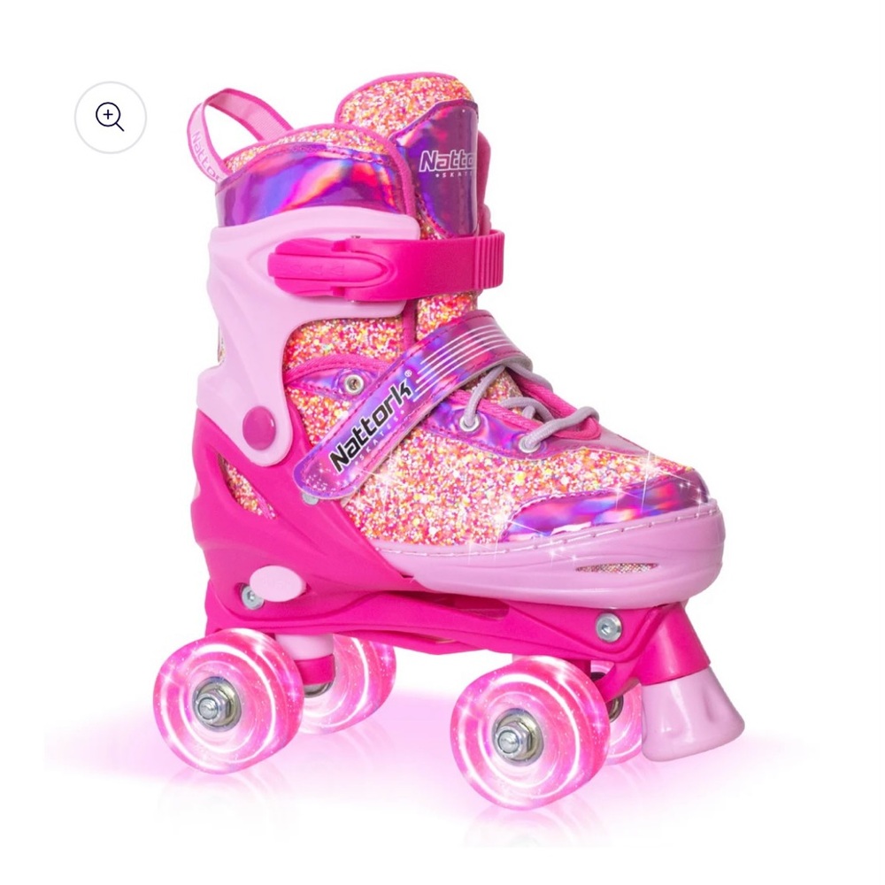 New in Box - Kids Adjustable Roller Skates - Candy Bubble Gum Pink